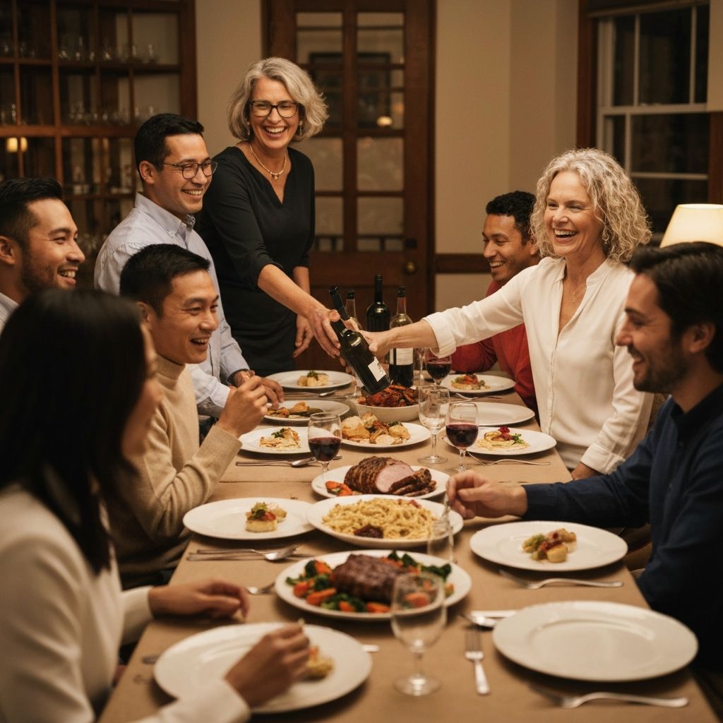 Juhlien ruokailu ja juhlistaminen